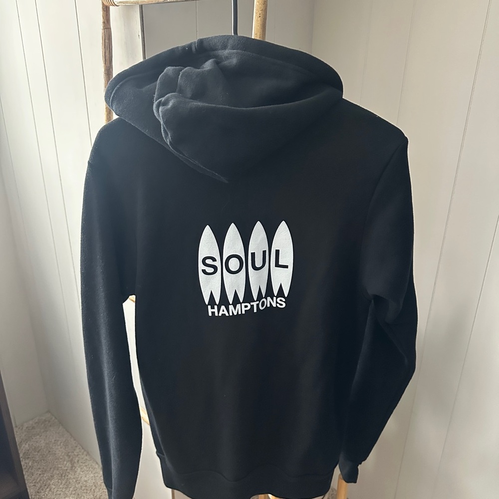 SoulCycle Black Zip-Up Hoodie with Skull Emblem - Picture 2 of 2